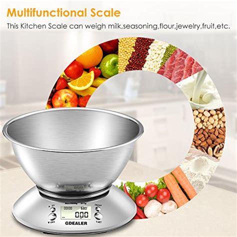 GDEALER DS4 Digital 11lb 5kg Accuracy Food Multifunction Kitchen Scale