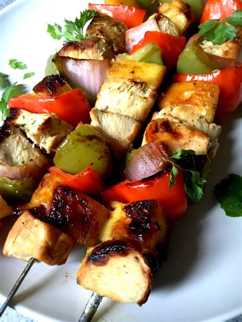 Marinated Pineapple Cilantro Chicken Kabobs Zesty Olive Simple Tasty And Healthy Recipes