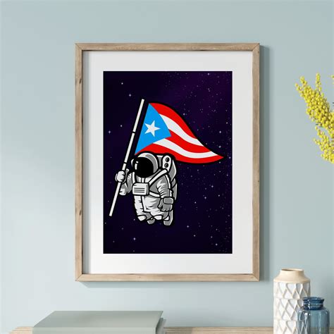 Puerto rico flag wall art puerto rican art poster prints art boricua ...