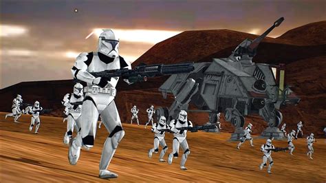 Battle Of Geonosis Clone Army Vs Droid Army Star Wars Battlefront