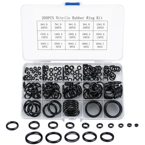 Pezzi Guarnizioni O Ring Assortimento Kit Neri Guarnizioni Di