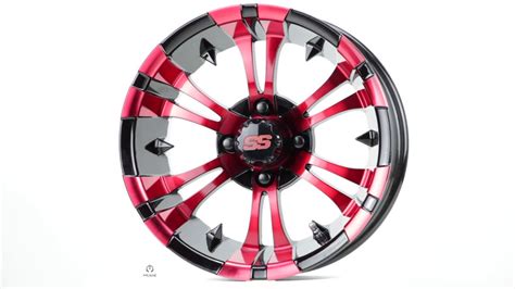 14 Vampire Red And Black Golf Cart Wheel By Golf Cart King Youtube