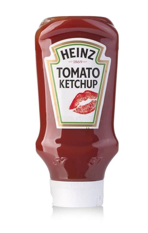 Heinz Tomato Ketchup Sauce Plastic Squeezable Bottle Stock Photos