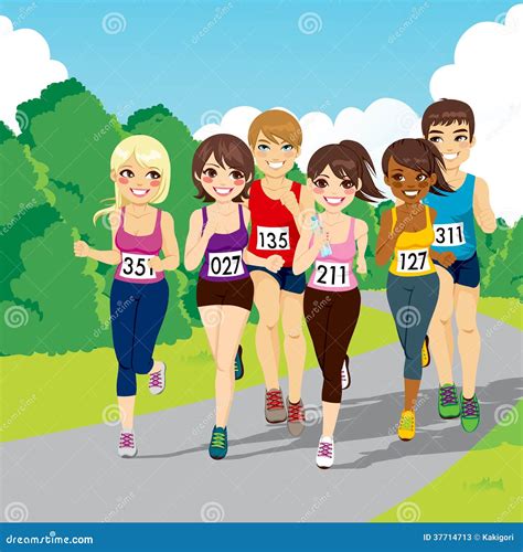 Marathon Running Competition Stock Photos - Image: 37714713