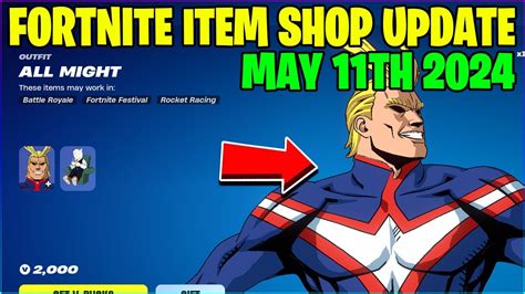 MY HERO ACADEMIA IS BACK Fortnite Item Shop May 11th 2024 Fortnite