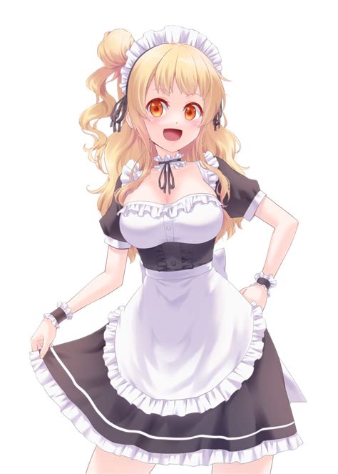 Safebooru 1girl Absurdres Alternate Costume Apron Blonde Hair Blush