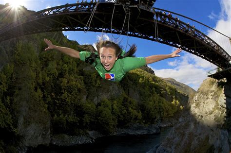 Bungee Jumping Crazy Girl Queenstown New Zealand