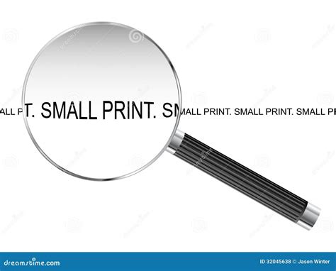 Small Print Magnifying Glass Stock Vector Illustration Of Office