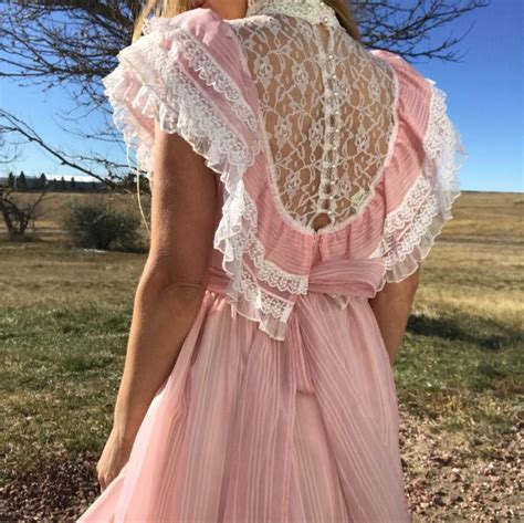 Vintage S Gunne Sax By Jessica Mcclintock Pink Victorian Etsy