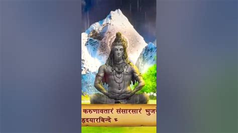 कर्पूरगौरं करुणावतारं संसारसारं भुजगेन्द्रहारम् । सदा बसन्तं