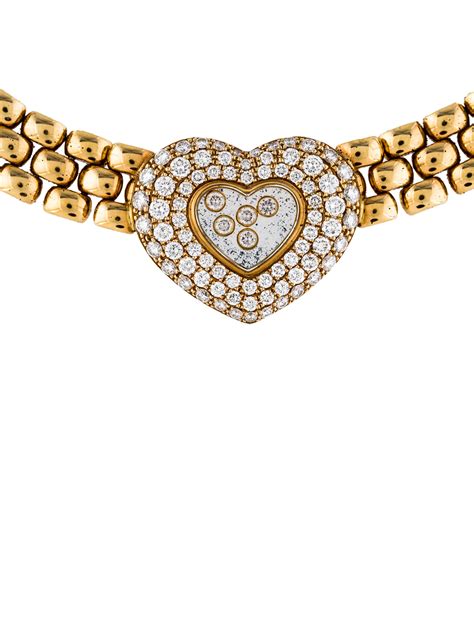 Chopard K Happy Diamonds Heart Collar Necklace Necklaces Chp