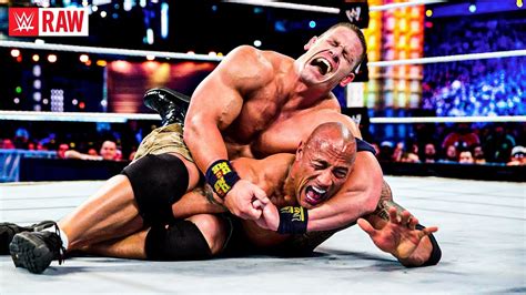 Full Match The Rock Vs John Cena Wwe Raw Highlights Monday Night