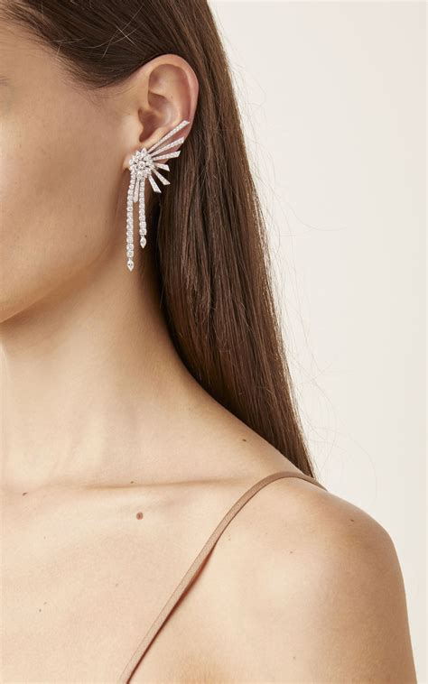 18K White Gold Y Namic Earrings By YEPREM For Preorder On Moda Operandi