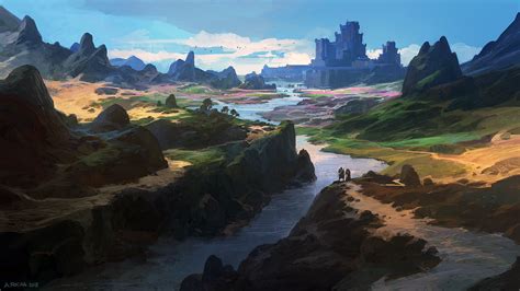 Wallpaper Andreas Rocha Artwork Digital Art Landscape Fantasy Art