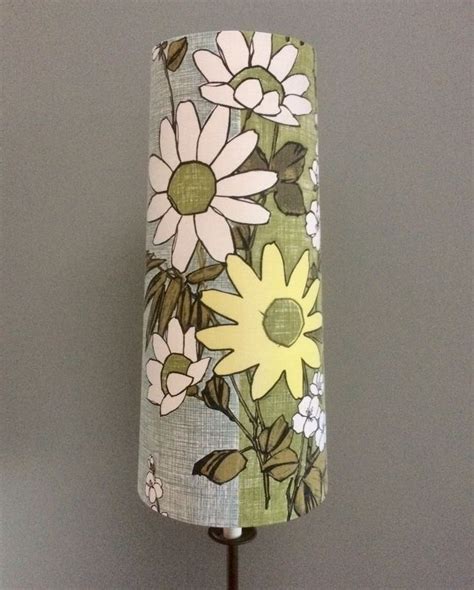 Daisy Tall Retro Cones 60s 70s Vintage Fabric Lampshade Fabric