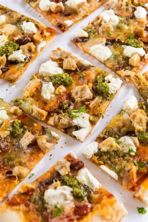 Chicken Pesto Pizza Easy Sheet Pan Pizza Valerie S Kitchen