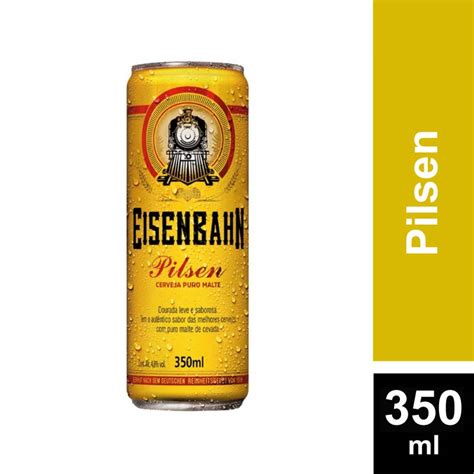 Cerveja Eisenbahn Pilsen Lata 350ml Bunker Bebidas E Alimentos