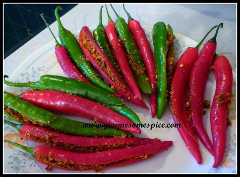 Fresh Chilly Pickle Or Marcha Nu Athanu Authentic Vegetarian Recipes