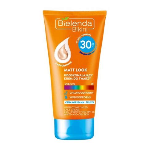 Bielenda BIKINI MATT LOOK Krem do twarzy cera mieszana tłusta SPF ml KOSMETYKI OPALANIE