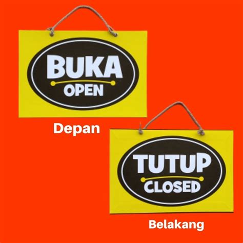 Jual Poster Gantung Hard Poster Buka Tutup Papan Nama Buka Tutup