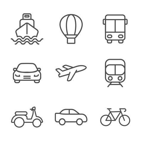 transportation vehicle simple line icon 4693215 Vector Art at Vecteezy