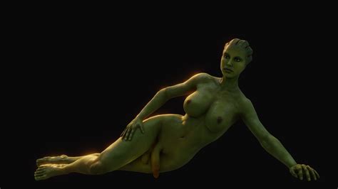Asari Wallpaper Green Futanari Version By EvilReFlex Hentai Foundry