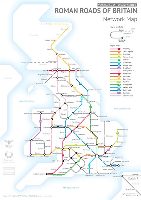 Brit History: Roman Roads of Britain Visualized as a Tube-Style Map