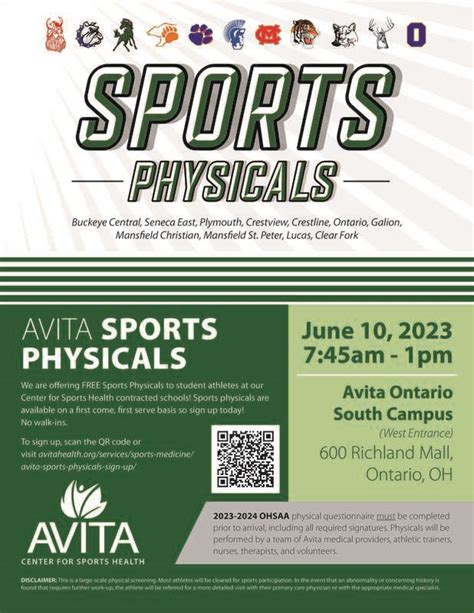 Free Sports Physicals | Crestview Athletics