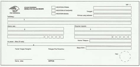 Formulir Wesel Pos