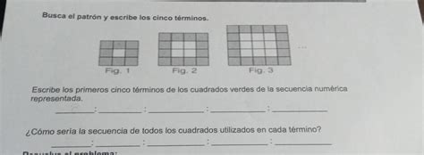 Busca el patrón y escribe los cinco términos Brainly lat