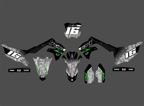 Kit Grafiche Kawasaki 250 KXF 2021 2024 Pixel Kitdeco Moto Fr