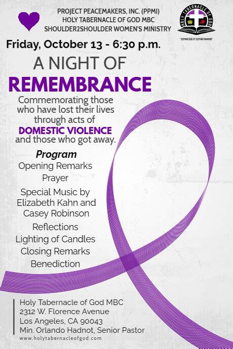 Domestic Violence Awareness Event Flyer Postermywall