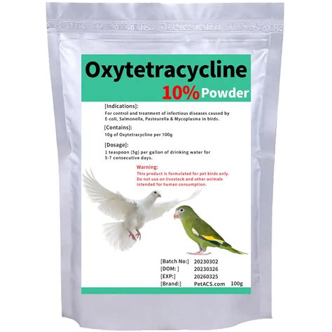 Oxytetracycline 10% for Racing Pigeons & Birds, 100gr - PetACS Pet ...