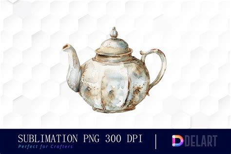 Vintage Teapot Illustration Clipart