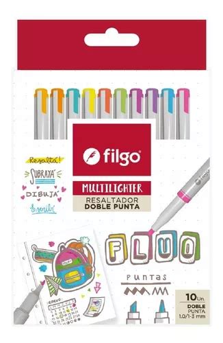 Resaltadores Filgo Multilighter Doble Punta Color Fluo X