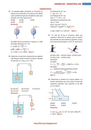 Mas Ejercicios De Hidrostatica PDF Descarga Gratuita