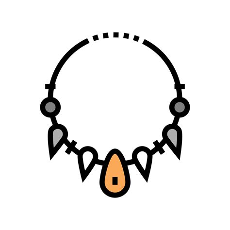 Prehistoric Necklace Color Icon Vector Illustration 10174792 Vector Art