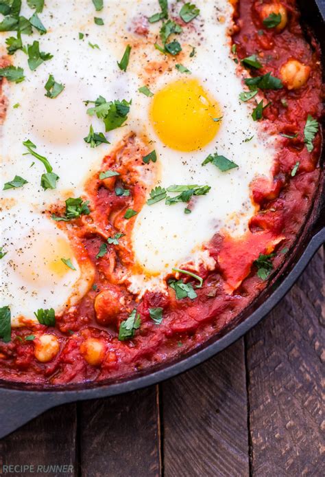 Moroccan Baked Eggs With Chickpeas Recipe Runner