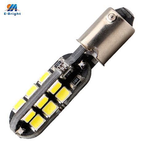 YM E Bright 100Pcs BA9S 2835 24 SMD CANBUS Error Free T11 T4W Auto