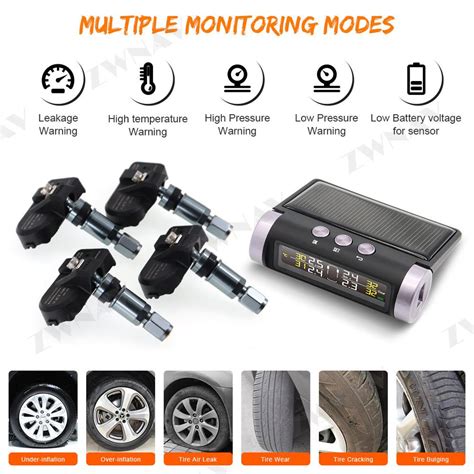 자동차 Tpms 타이어 압력 모니터링 시스템 안드로이드에 대한 태양 광 디지털 Lcd 디스플레이 자동 보안 경보 시스템 타이어