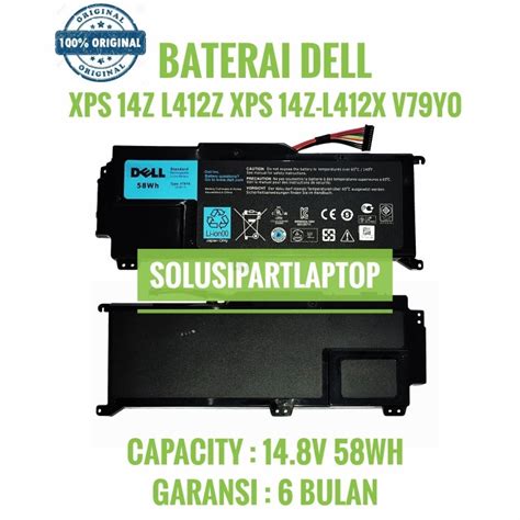 Jual BATERAI DELL XPS 14Z L412Z SERIES XPS 14Z L412X V79Y0 BLACK