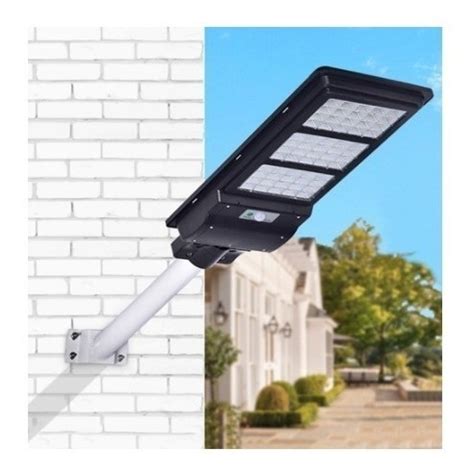 Lumin Ria Solar Refletor W Potente Poste Preta Mercadolivre