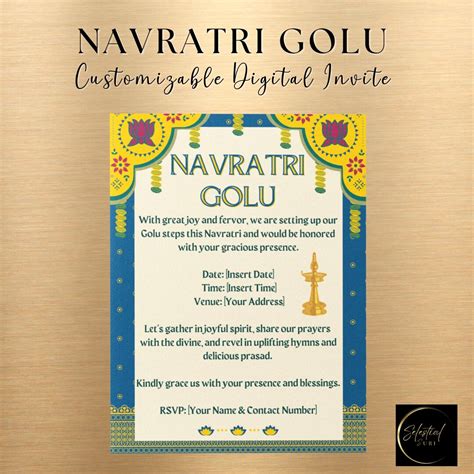 Customizable Navratri Golu Invitation Digital Navratri Invite Unique