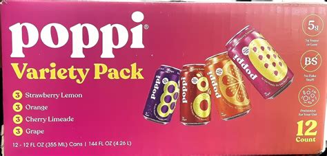 Amazon Poppi Variety Pack Prebiotic Soda Pk Fz Everything