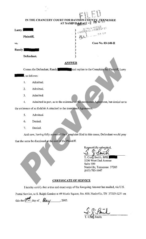 Clarksville Tennessee Motion To Strike Defendant S Answers Us Legal Forms