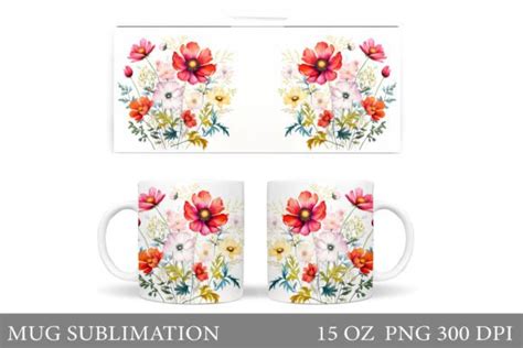 Flowers Mug Wrap Sublimation Graphic By Shishkovaiv Creative Fabrica