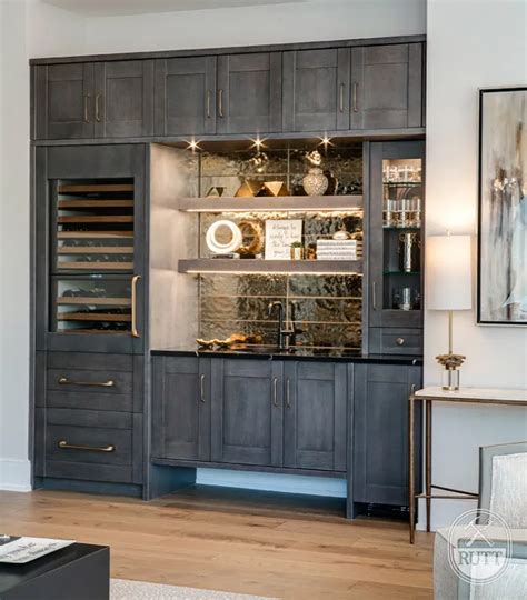 Sophisticated Luxury Wet Bar Rutt Handcrafted Cabinetry Home Wet