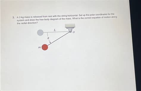 Solved A Kg Mass Is Released From Rest With The String Chegg