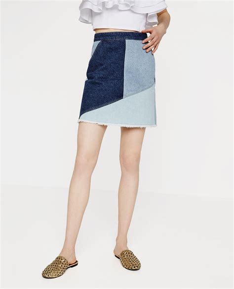 PATCHWORK SKIRT View All SKIRTS WOMAN Patchwork Skirt Denim Skirt