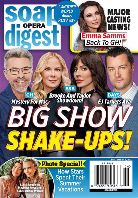 Soap Opera Digest September Magazine